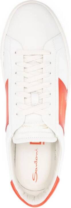 Santoni Double Buckle low-top sneakers Wit