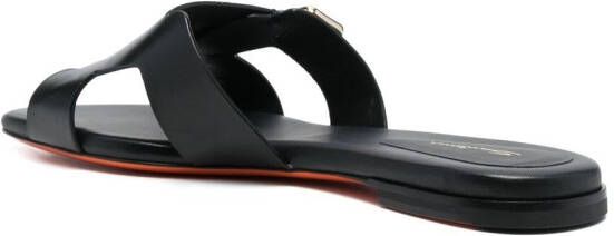 Santoni Leren sandalen Zwart