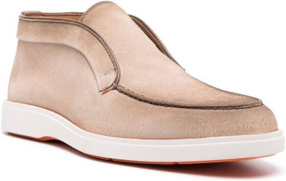 Santoni Dragon suède desert boots Beige