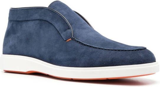 Santoni Dragon suède schoenen Blauw