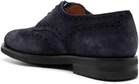 Santoni Emil suède brogues Blauw