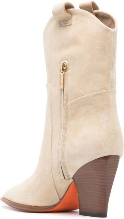 Santoni Farmers 85mm suède laarzen Beige