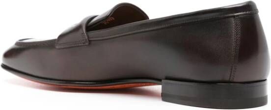 Santoni Figaro leren loafers Bruin