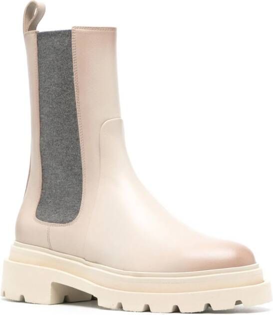 Santoni Forester combat boots Beige