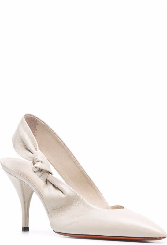 Santoni Geknoopte slingback pumps Beige