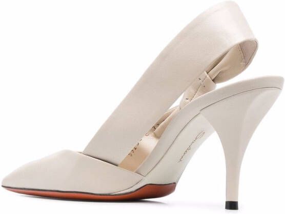 Santoni Geknoopte slingback pumps Beige