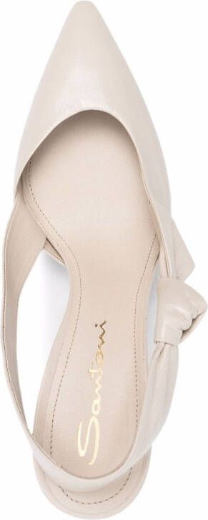 Santoni Geknoopte slingback pumps Beige