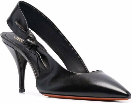 Santoni Geknoopte slingback pumps Zwart