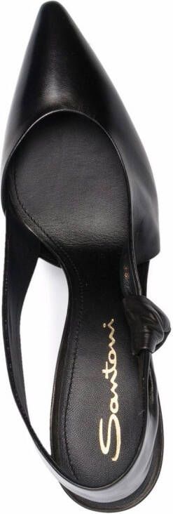 Santoni Geknoopte slingback pumps Zwart