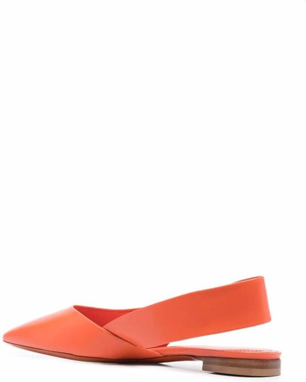 Santoni Geknoopte slingback sandalen Oranje