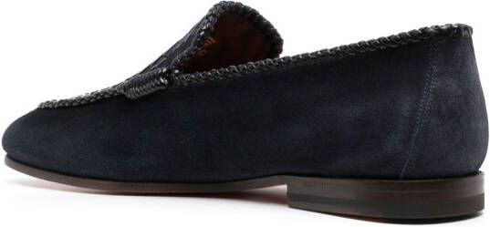 Santoni Gough geweven loafers Blauw