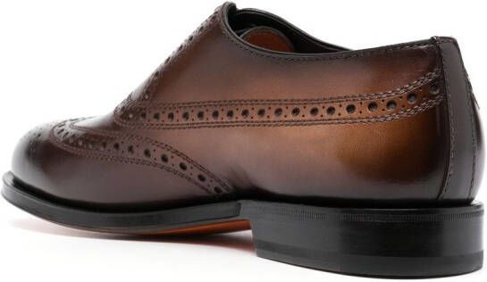 Santoni Oxford schoenen met kleurverloop Bruin