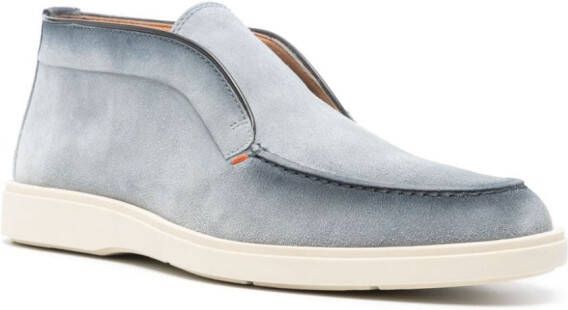 Santoni Suède desert boots met kleurverloop Blauw