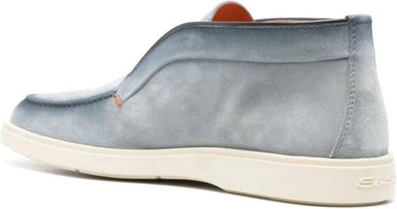 Santoni Suède desert boots met kleurverloop Blauw