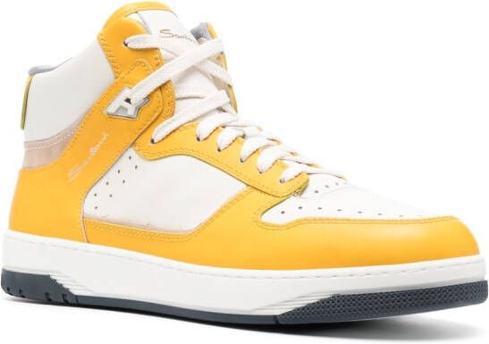 Santoni High-top sneakers Geel