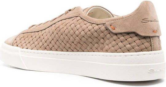 Santoni Geweven sneakers Beige