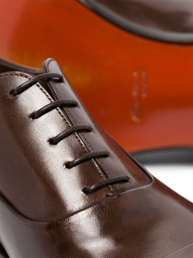 Santoni Klassieke oxford veterschoenen Bruin