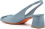Santoni Lakleren pumps (50 mm) Blauw - Thumbnail 3