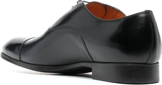 Santoni Leren Oxford schoenen Zwart