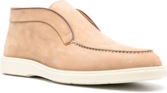 Santoni Leren laarzen Beige