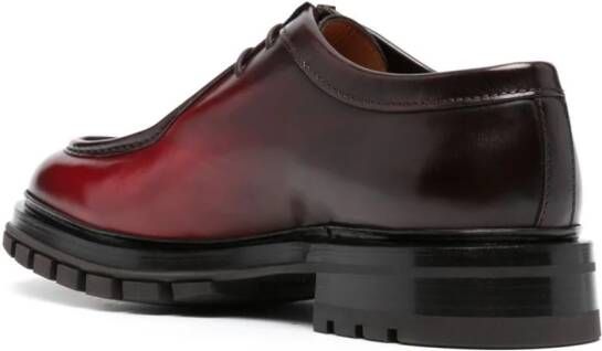 Santoni Leren bootschoenen Rood