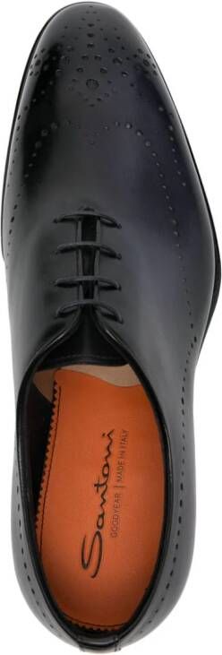 Santoni Leren brogues Bruin