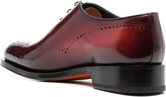 Santoni Leren brogues Rood