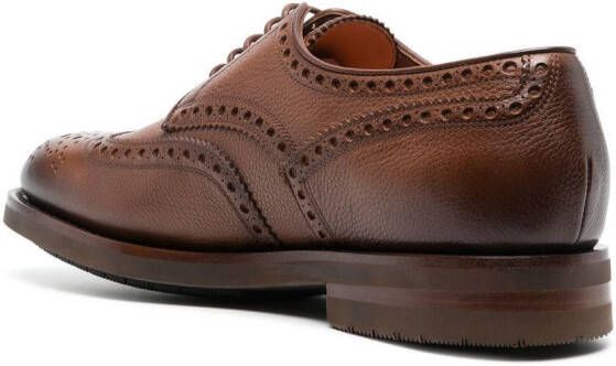 Santoni Leren derby brogues Bruin