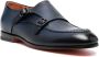 Santoni Leren gespschoenen Blauw - Thumbnail 2