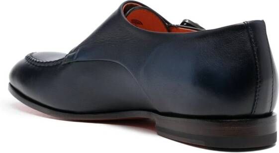 Santoni Leren gespschoenen Blauw