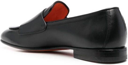 Santoni Leren gespschoenen Zwart