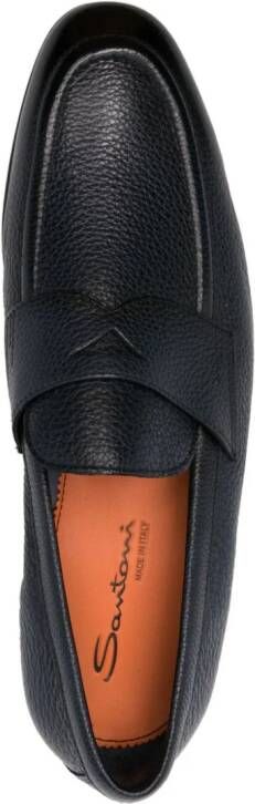 Santoni Leren loafers Blauw