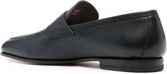 Santoni Leren loafers Blauw