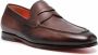 Santoni Leren loafers Bruin - Thumbnail 2