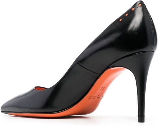 Santoni Leren pumps Zwart