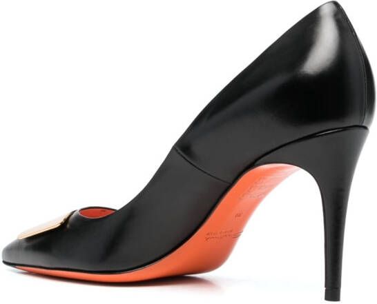 Santoni Leren pumps Zwart