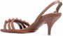 Santoni Leren slingback sandalen Bruin - Thumbnail 3