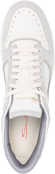 Santoni Leren sneakers Wit
