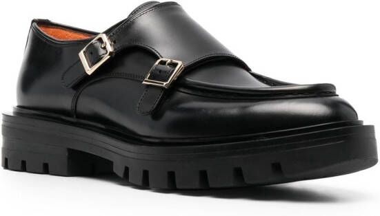 Santoni Loafers met gespsluiting Zwart