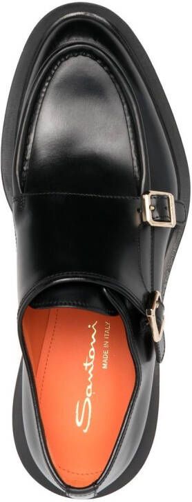 Santoni Loafers met gespsluiting Zwart