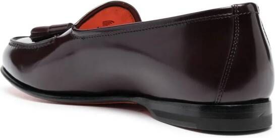 Santoni Loafers met kwastje Rood