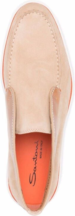 Santoni Loafers met ronde neus Beige