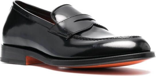 Santoni Loafers met ronde neus Zwart