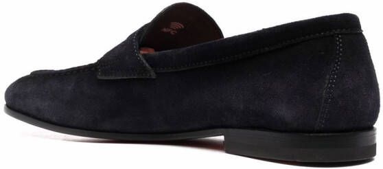 Santoni Loafers met stiksel Blauw