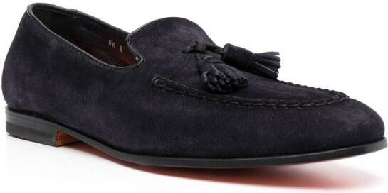 Santoni Loafers verfraaid met kwastje Blauw