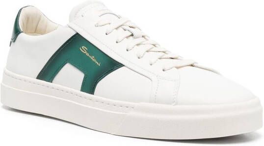 Santoni Leren sneakers Wit