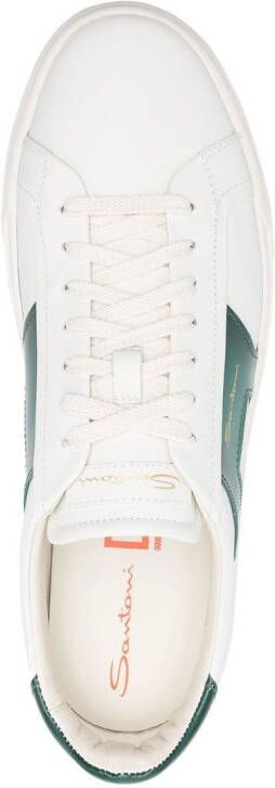 Santoni Leren sneakers Wit