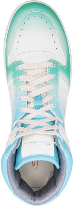 Santoni Sneakers met logoprint Groen