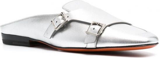 Santoni Metallic muiltjes Zilver