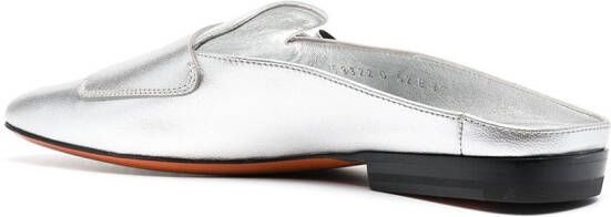 Santoni Metallic muiltjes Zilver